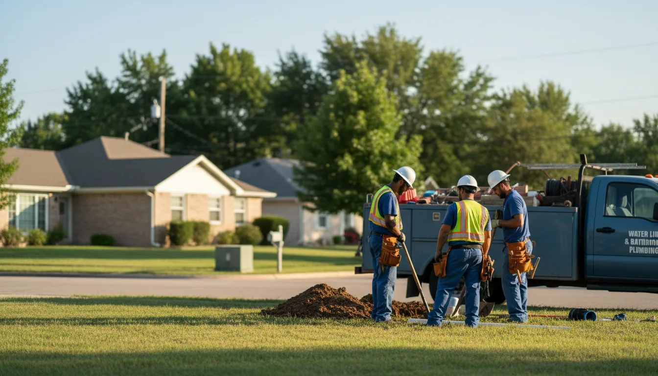 Residential water line and bathroom plumbing service in Houston, AL